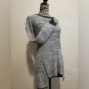 Anthropologie Ruby Moon Grey Chunky Knit Sweater